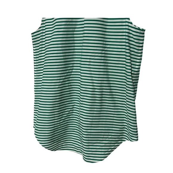 CHICOS TOP WOMENS 2 US 12/14 BUTTON UP TUNIC BLOUSE STRIPE GREEN OLD STOCK NWT - Picture 7 of 12